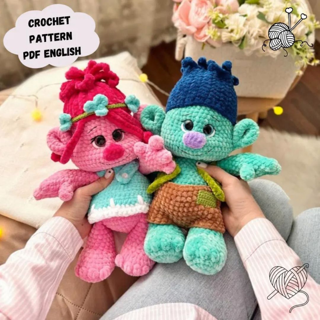 Crochettrend Facebook ad: Trolls Crochet Pattern: Amigurumi Plush Toy
