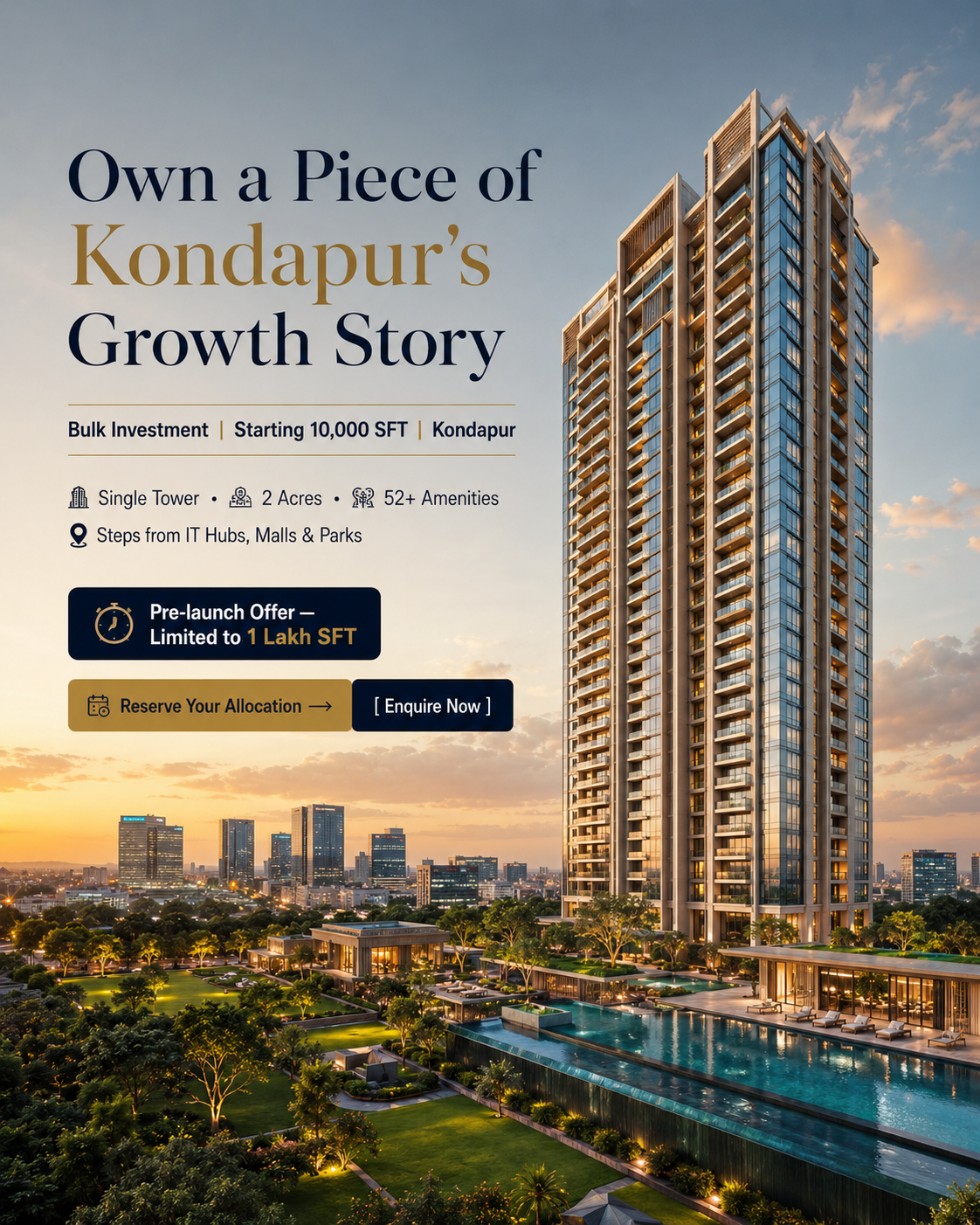 PropNex Facebook ad: Bulk Investment | Starting 10,000 SFT