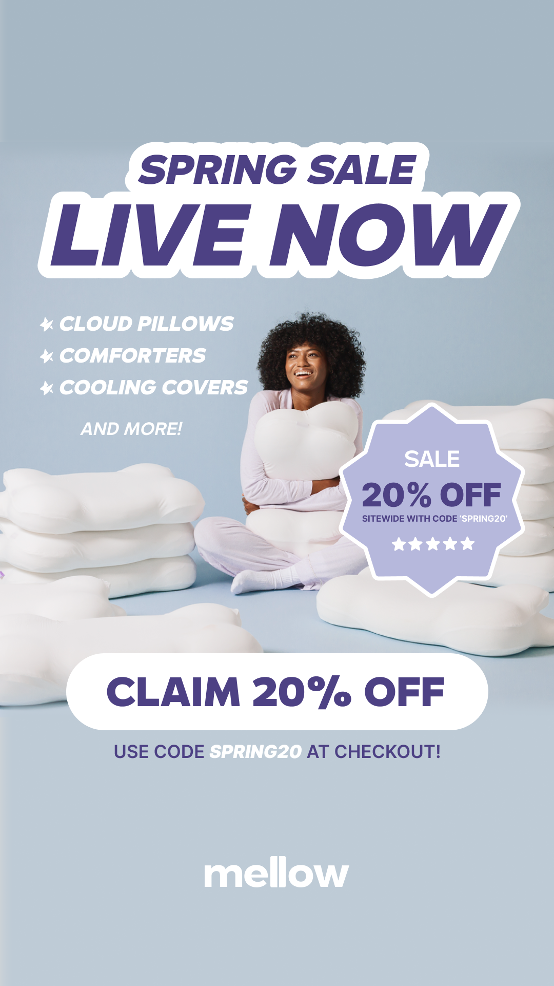 Mellow Bed Lab Facebook ad from Mar 27, 2026