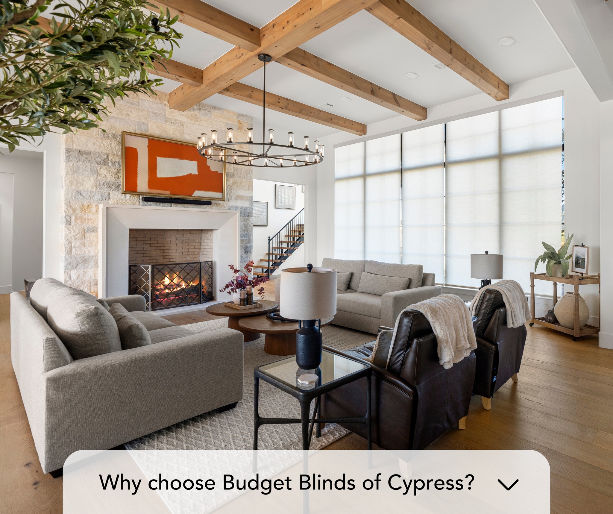 Budget Blinds of Cypress Facebook ad: Request A Free Consultation from Budget Blinds