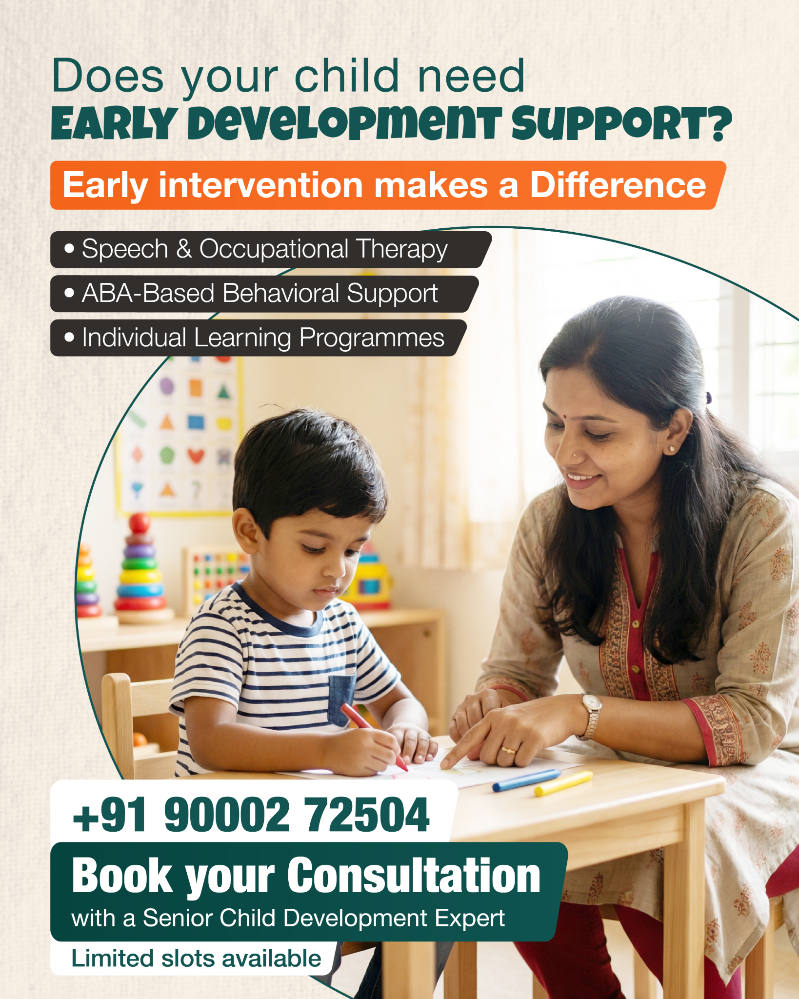 Ananya Child Development & Early Intervention Clinic Facebook ad: Child Development Support in Manikonda