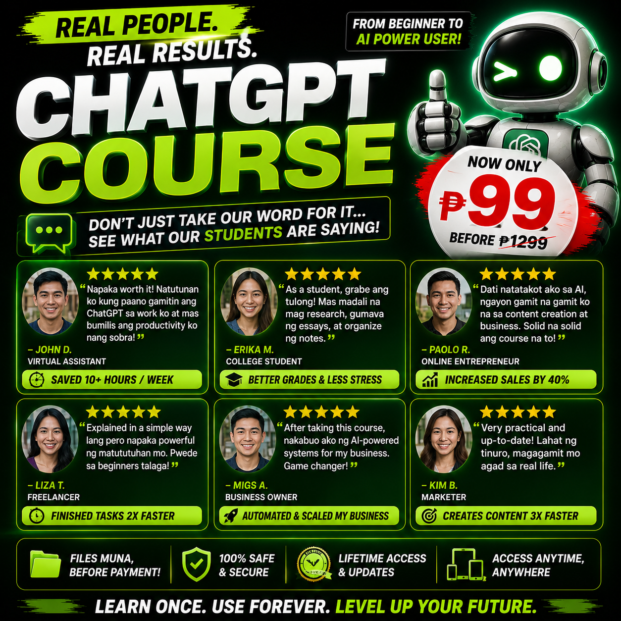 Chatgpt course Facebook ad: SULIT BA ANG CHATGPT COURSE? BASAHIN MO ANG FEEDBACK NILA!