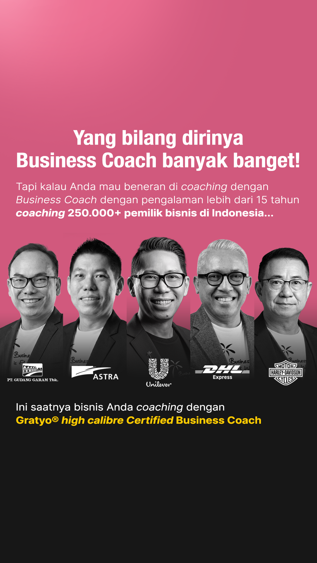 Gratyo Global Awards Winning Practical Business Coaching Facebook ad