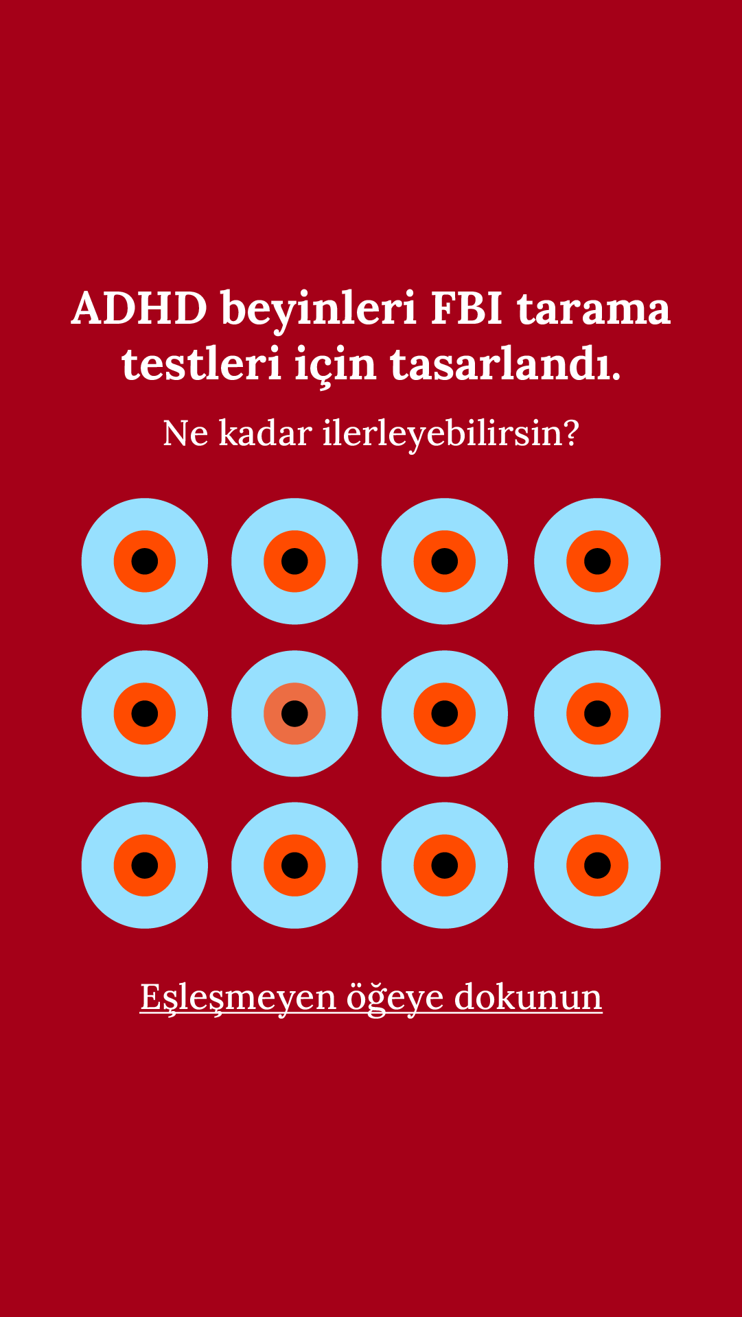 International Brain Test Facebook ad