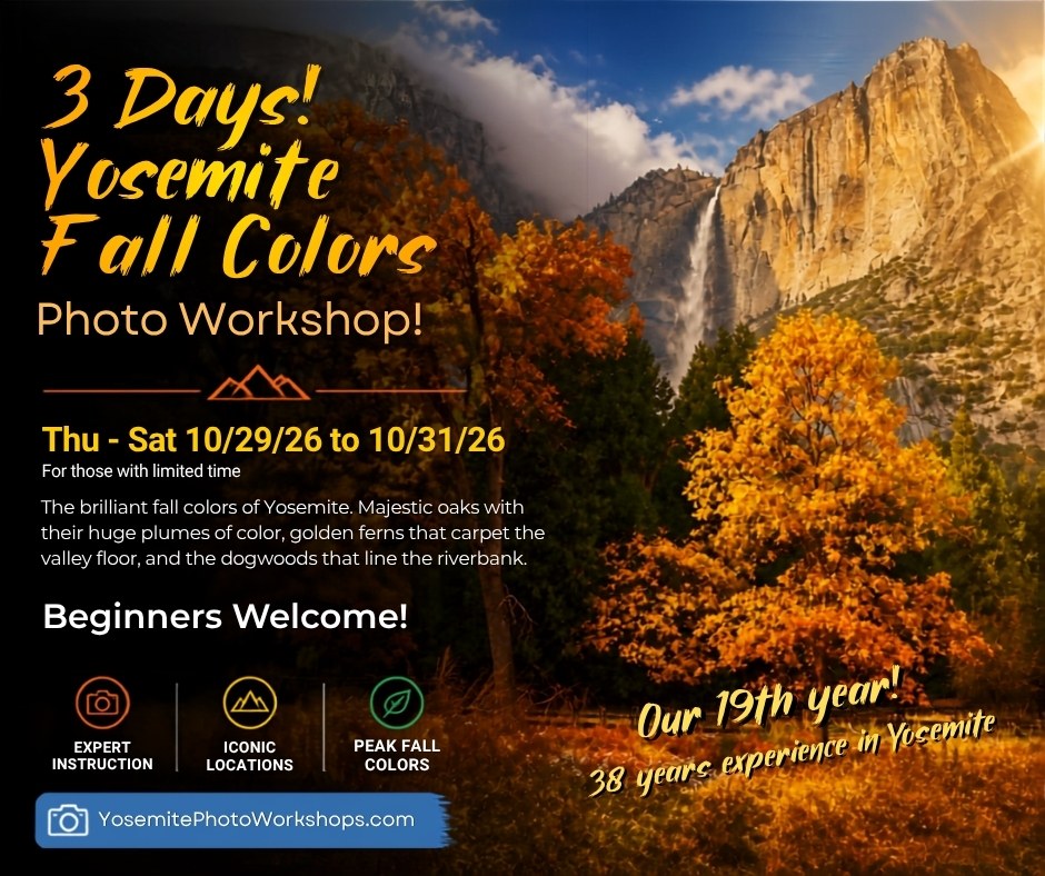 Yosemite Photography Workshops Facebook ad: yosemite national park landscape photo workshops |…