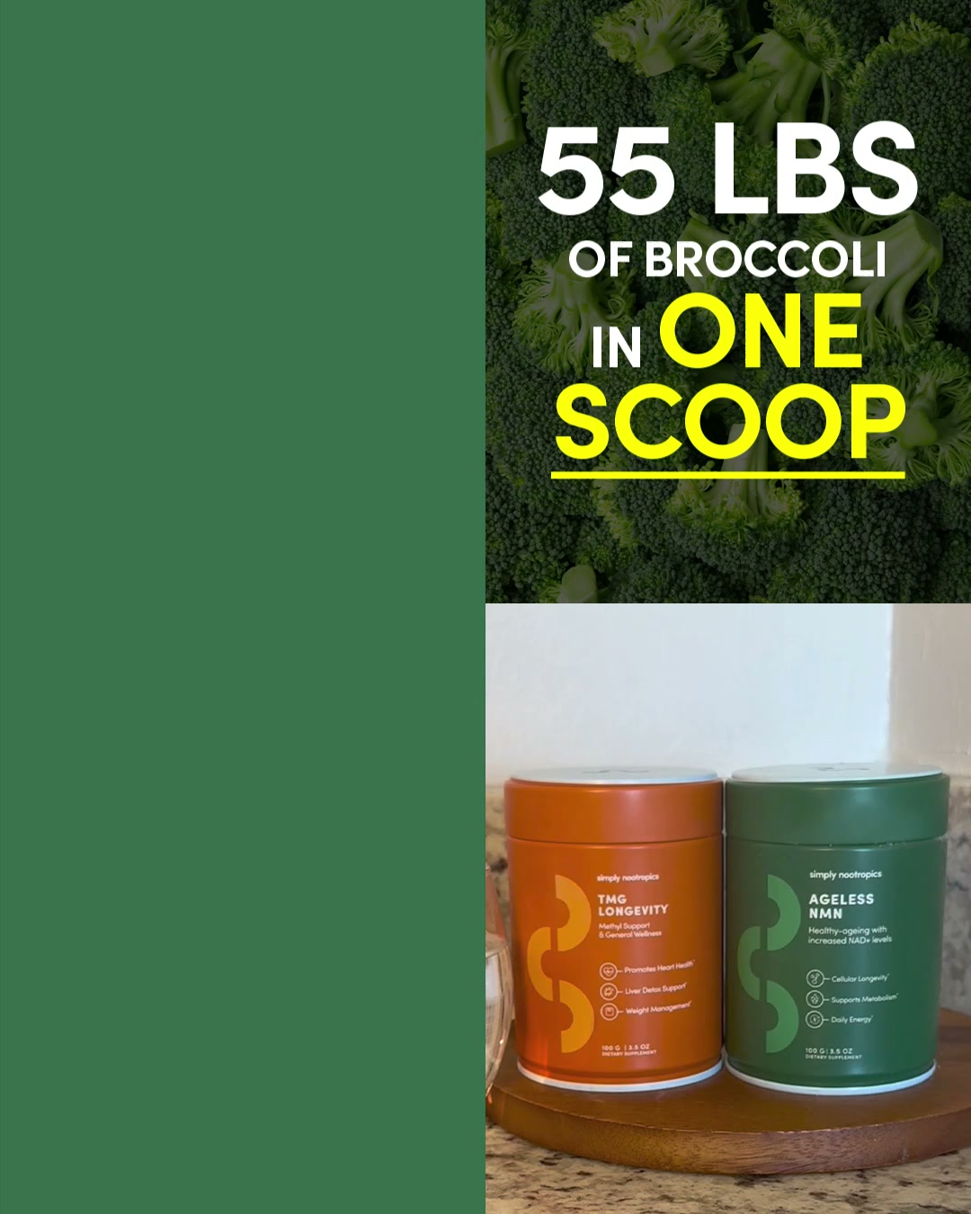 Simply Nootropics Facebook ad: The Smarter Way to Boost Your NAD+.