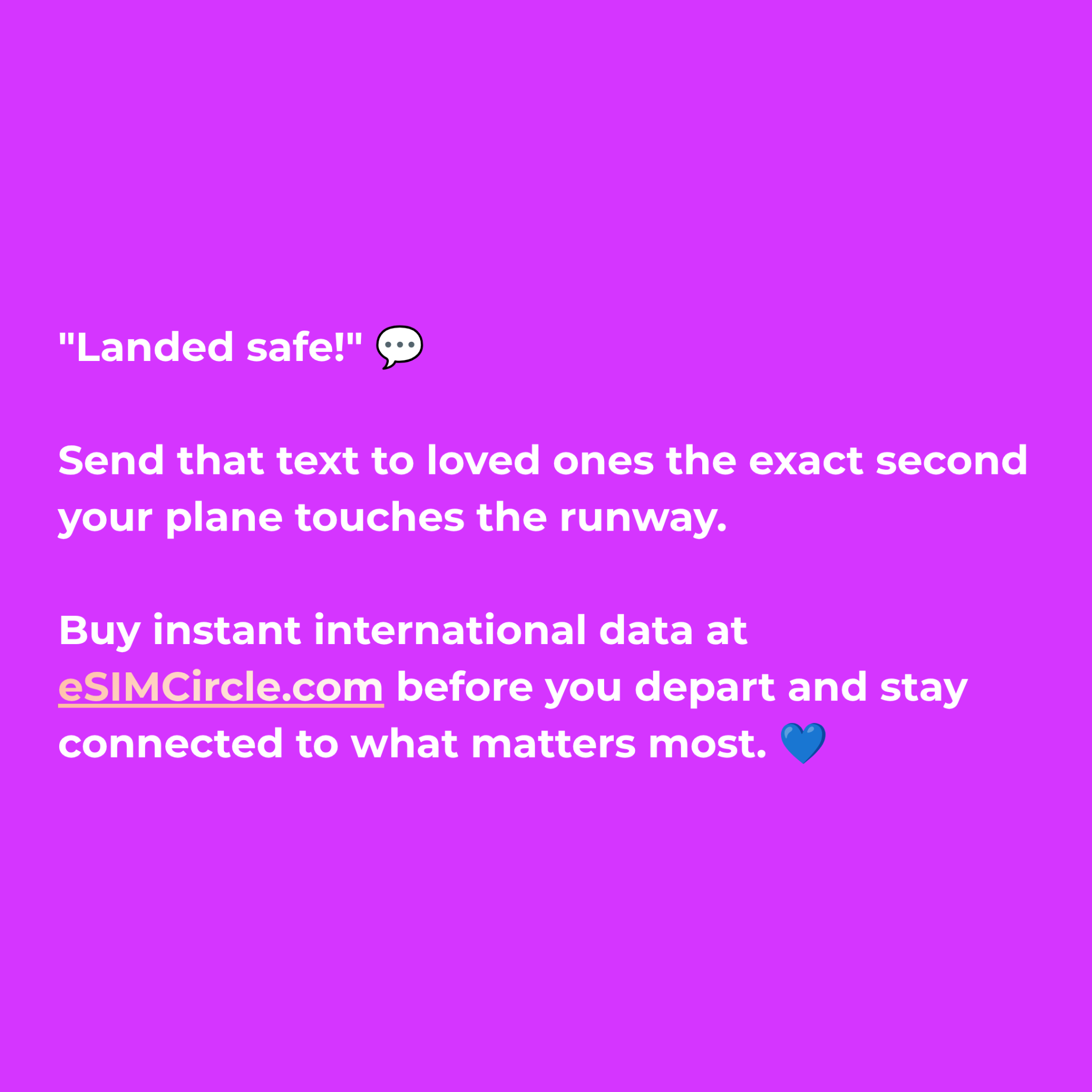 ESIM Circle Facebook ad: eSIMCircle - Trusted by 50,000+ Travelers