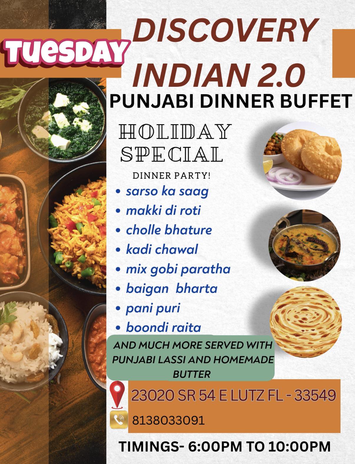 Discovery Indian Cuisine 2.0 Facebook ad: Every Tuesday is _Into Punjabi Night_ at Discovery…