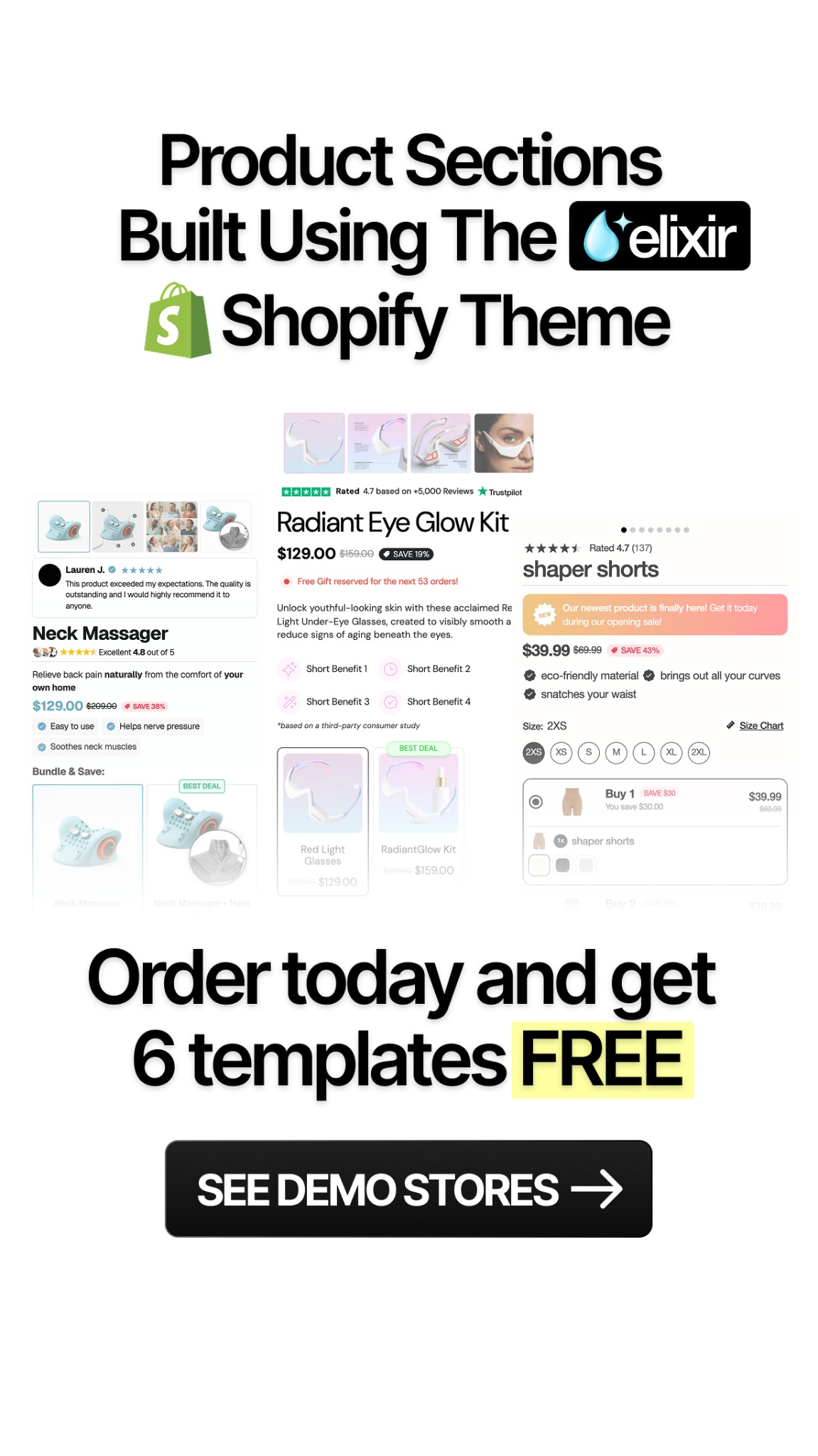 Ecom Elixir Facebook ad: Attention Shopify Store Owners