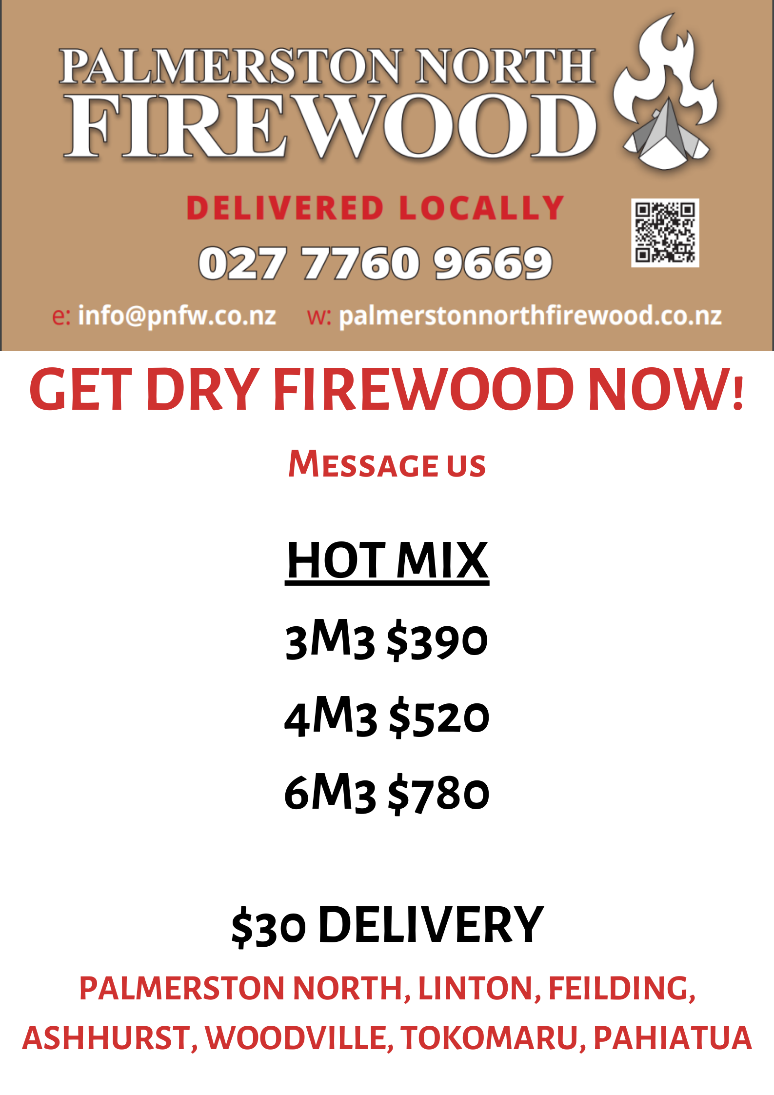 Palmerston North Firewood Facebook ad: Home | Palmerston North Firewood