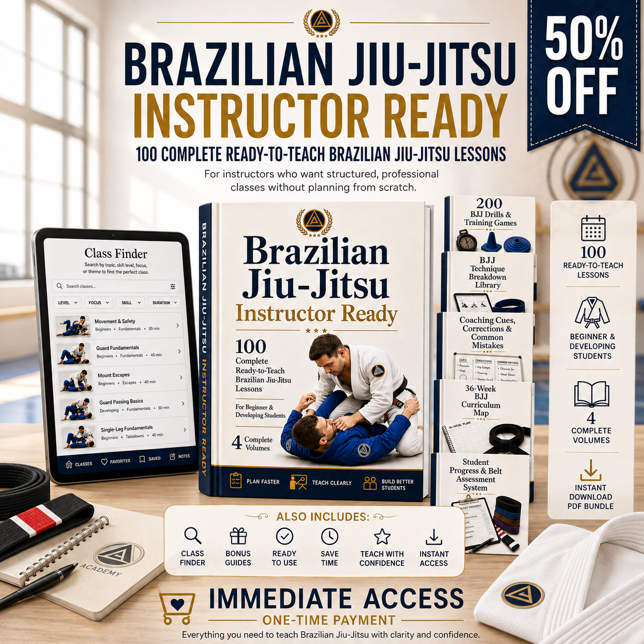 Allsetvault Facebook ad: Brazilian Jiu-Jitsu Instructor Ready