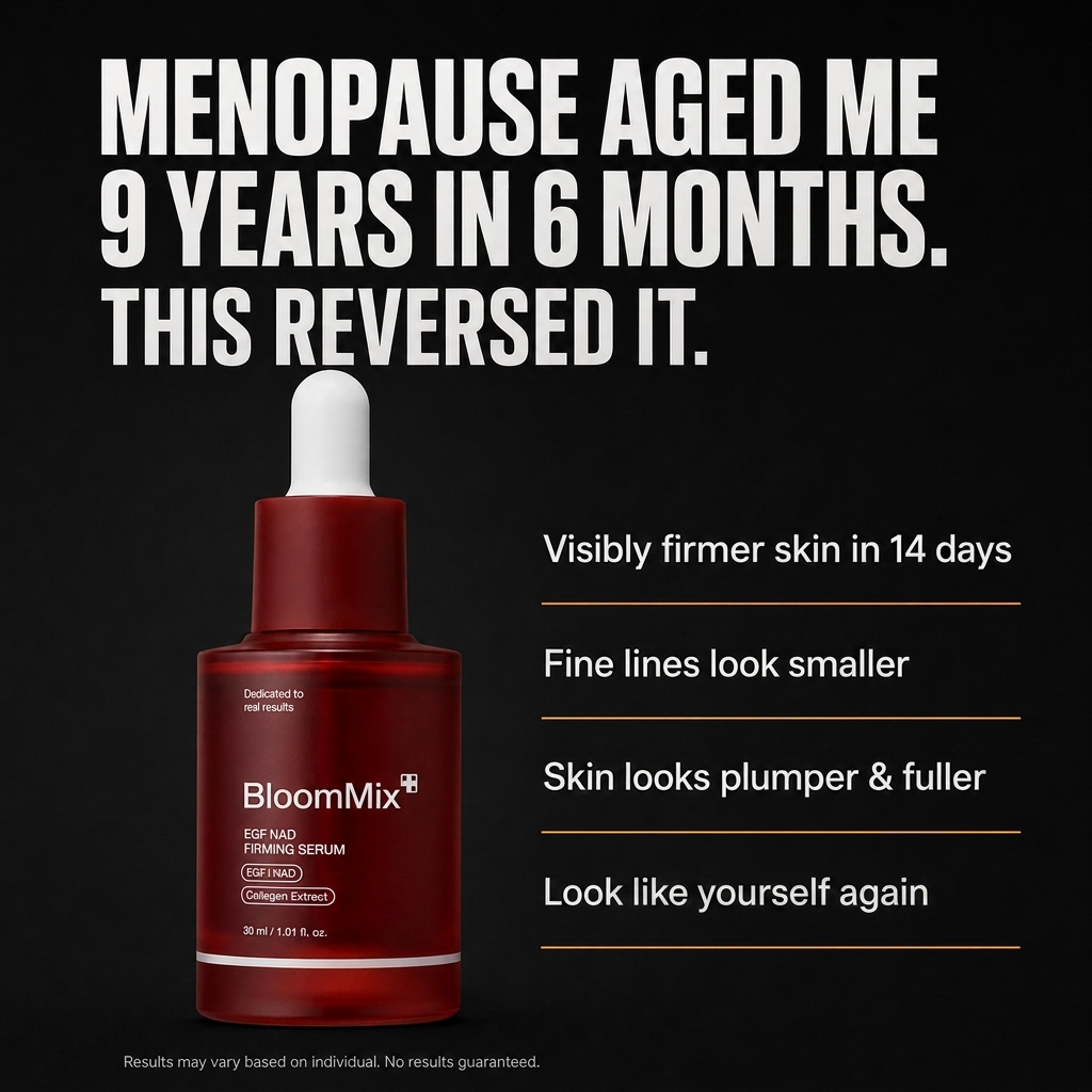 BloomMix Facebook ad: I aged 9 years in 6 months after menopause. This is what…