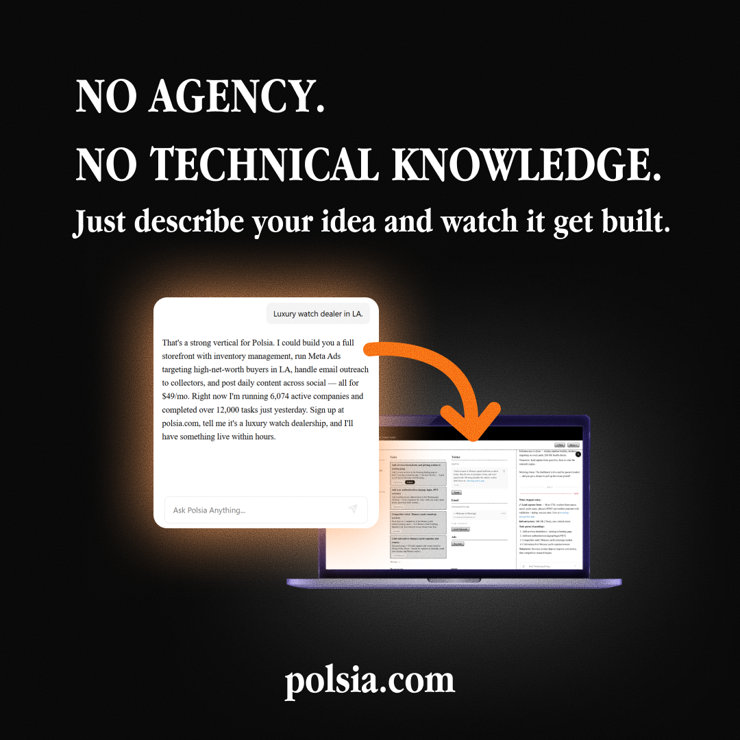 Polsia AI Facebook ad