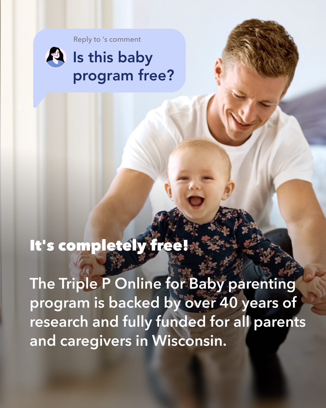 Triple P Facebook ad: FREE practical support for new parents