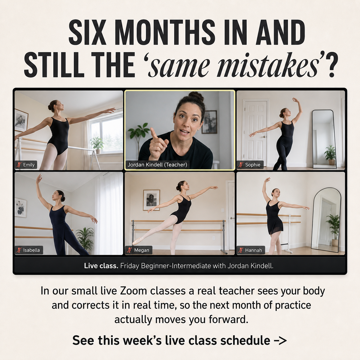 Dance Masterclass Facebook ad