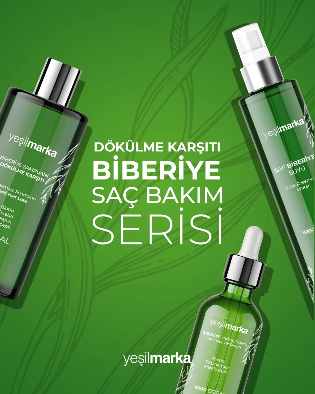 Yeşilmarka Facebook ad: Yeni Dökülme Karşıtı Saç Bakım Biberiye Serisi ile…