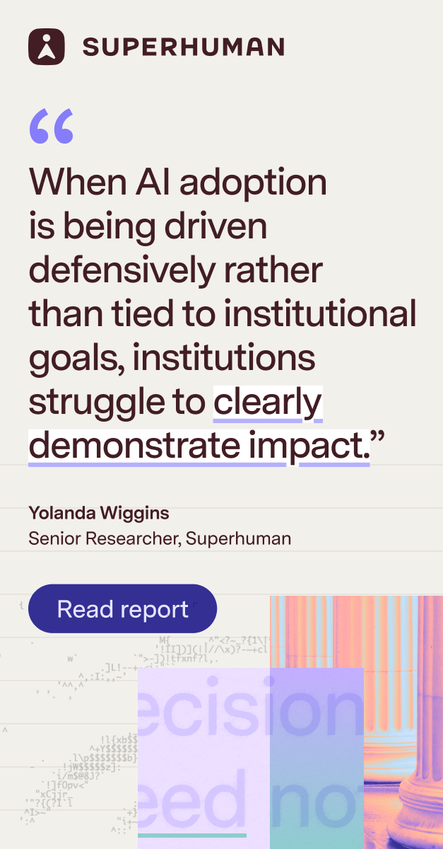 Superhuman Facebook ad: New research on campus AI