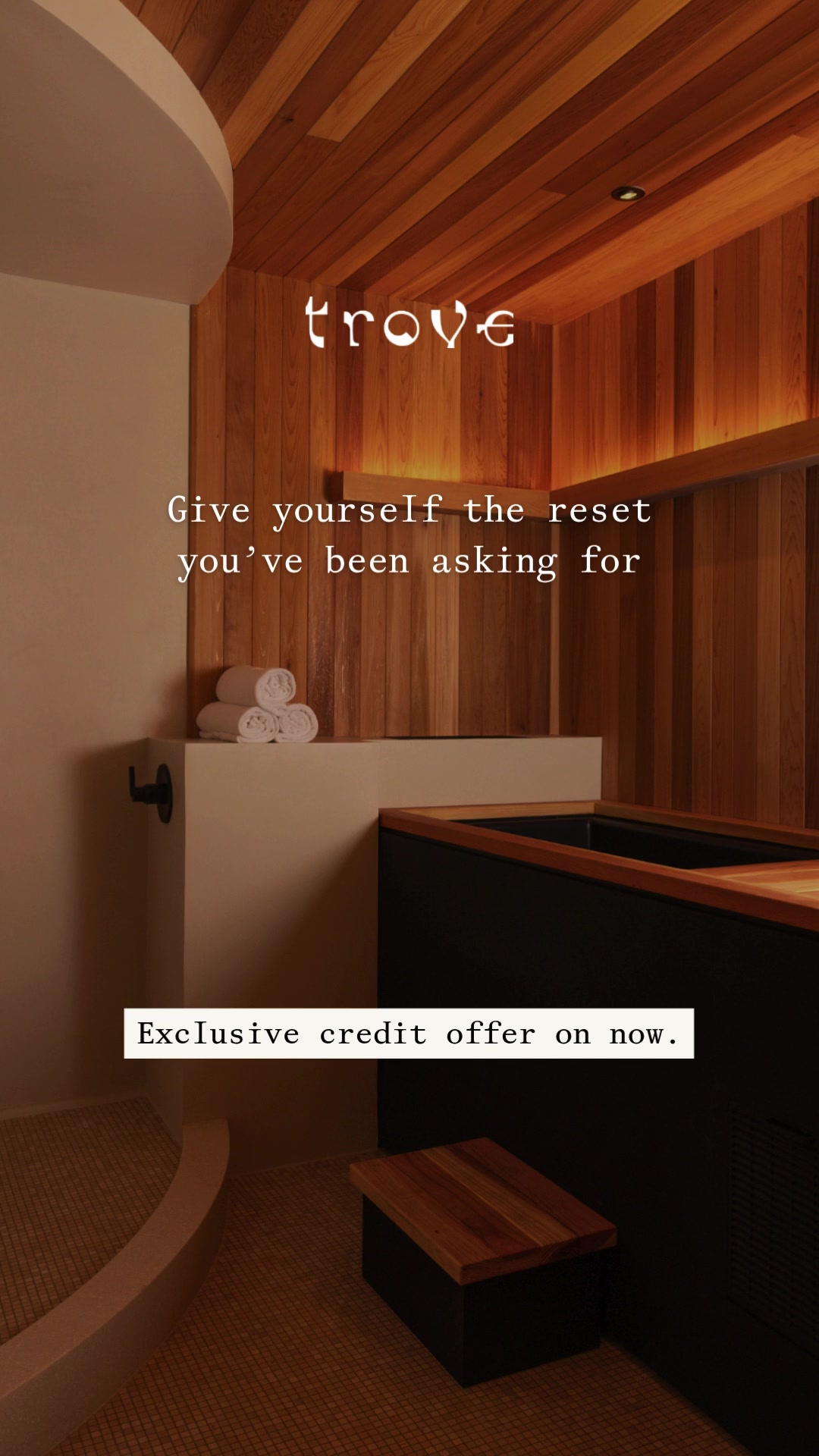 Trove Wellbeing Facebook ad: Come as you are.