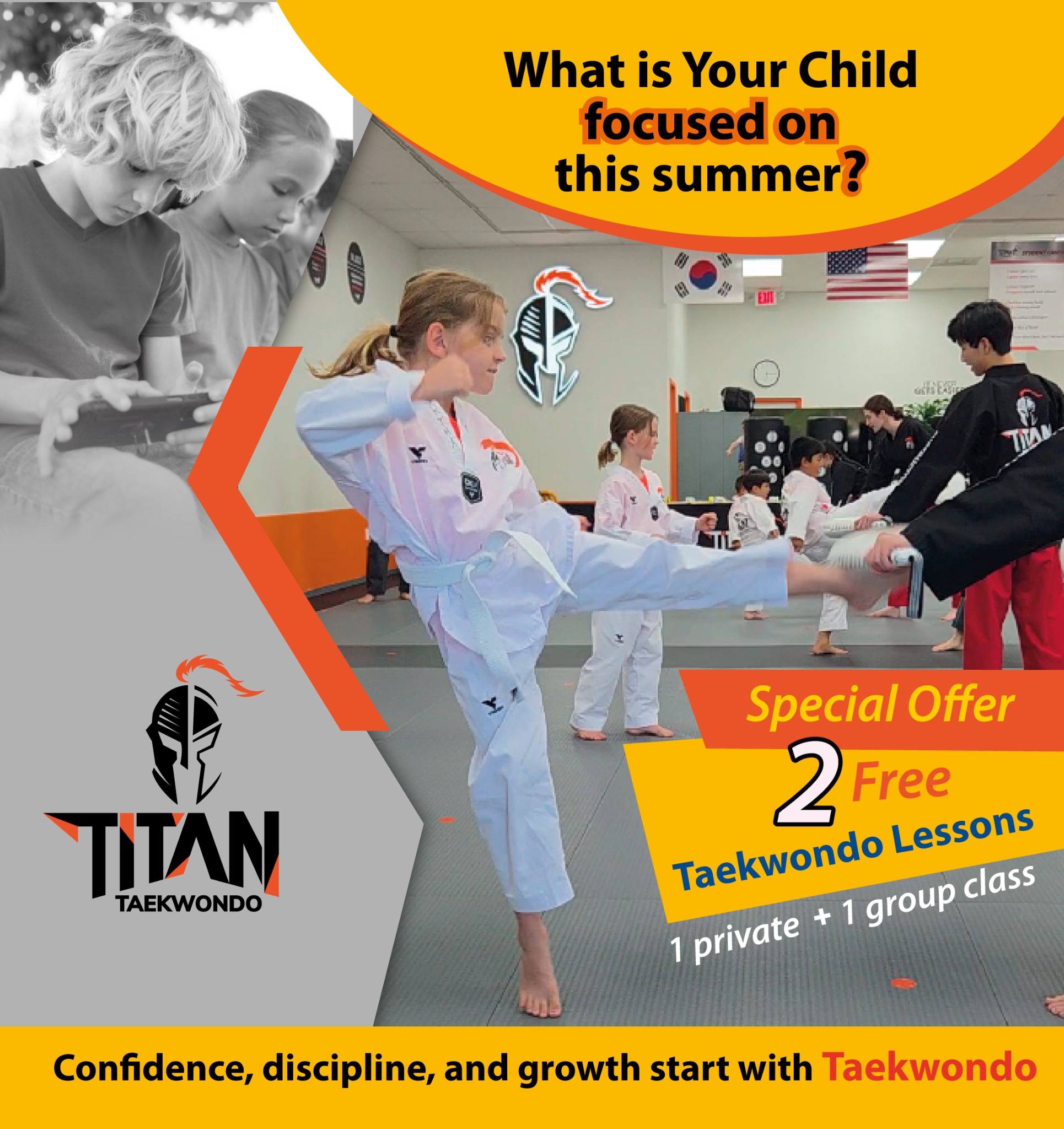 TITAN Taekwondo Facebook ad: Sign up for 2 FREE Private Lessons!