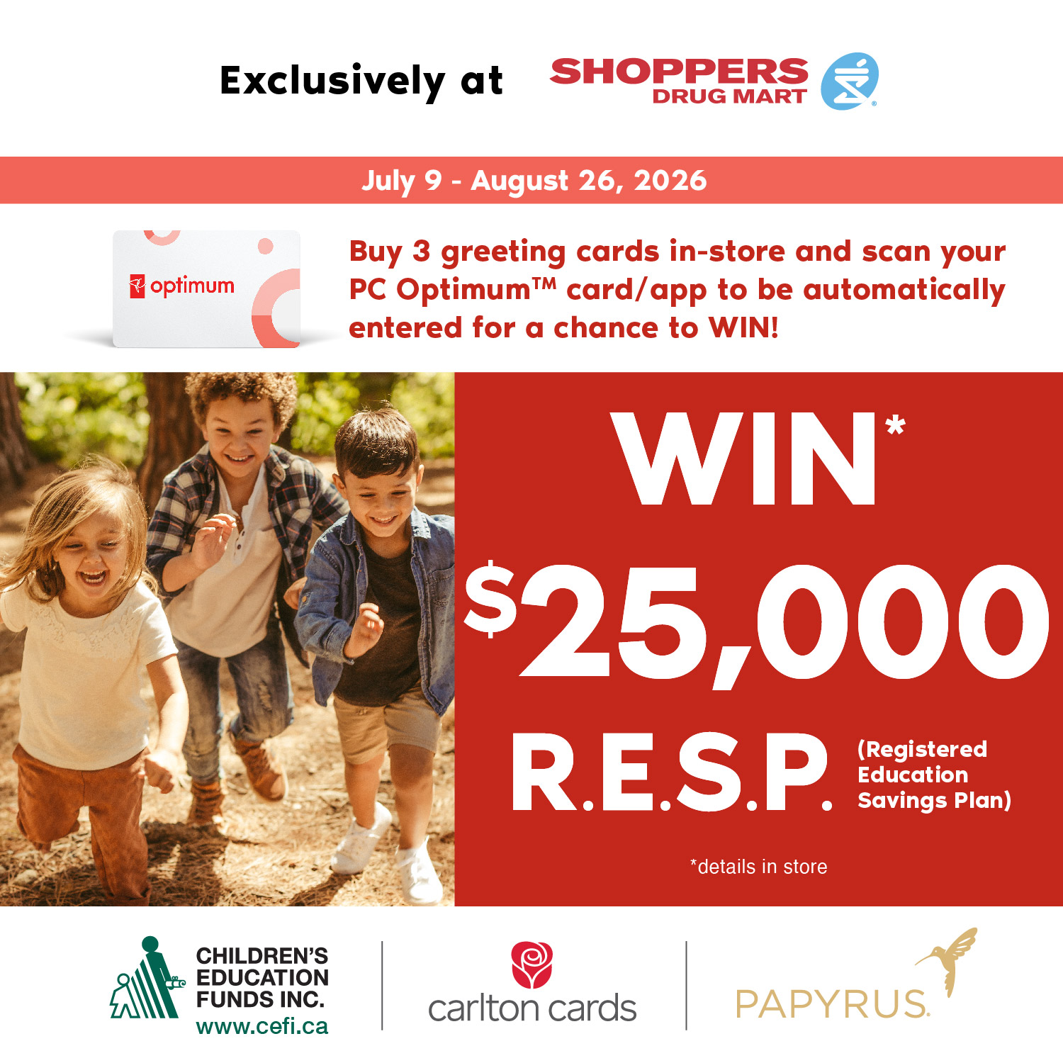 Carlton Cards Facebook ad: YOU COULD WIN!