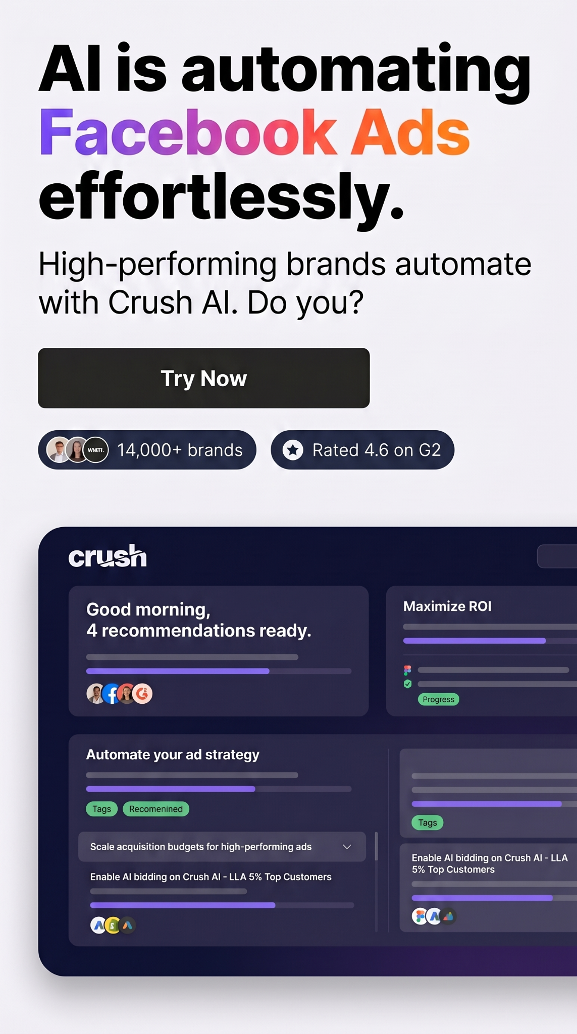 trycrush.ai Facebook ad