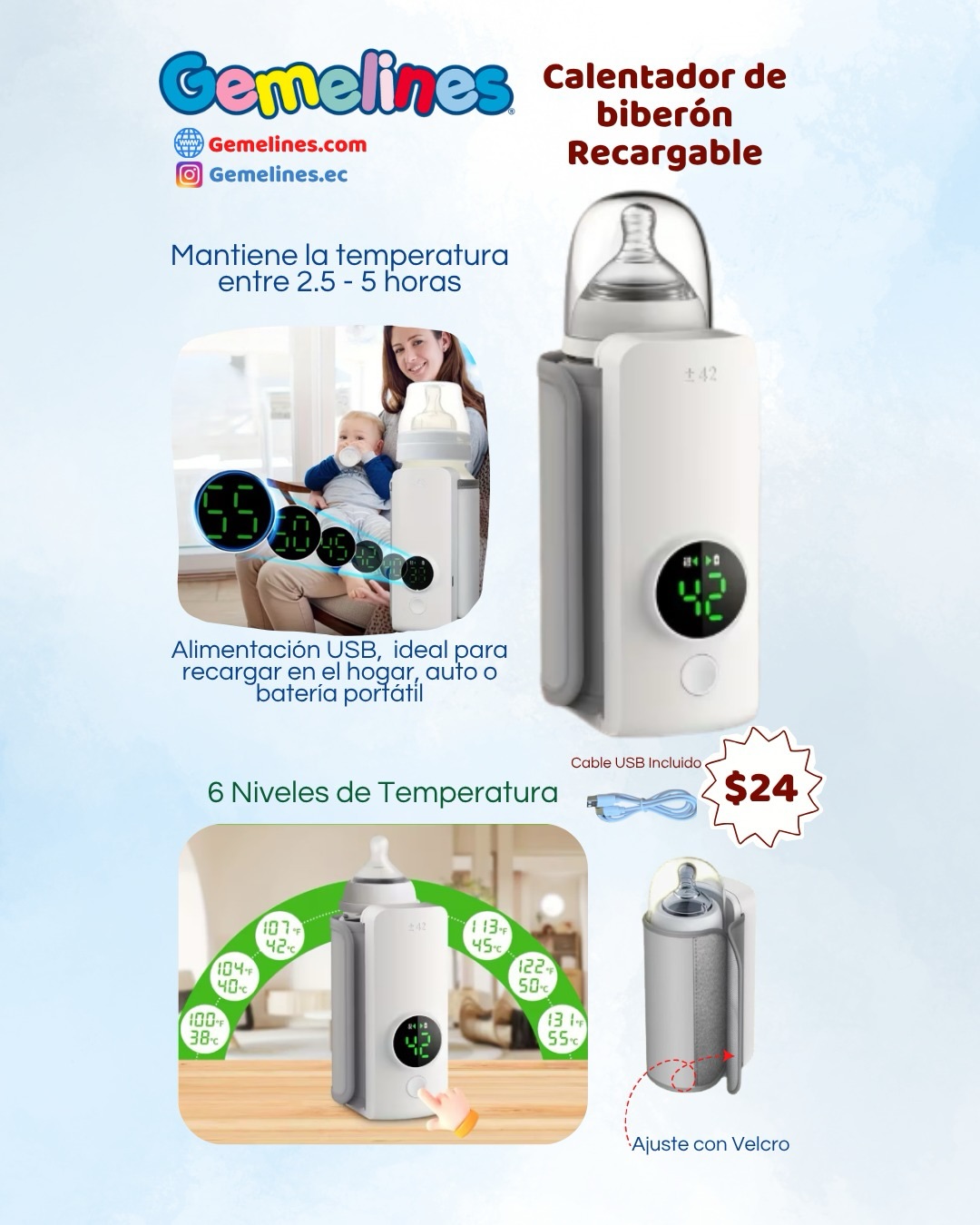 gemelines.ec Facebook ad: 𝗖𝗮𝗹𝗲𝗻𝘁𝗮𝗱𝗼𝗿 𝗱𝗲 𝗕𝗶𝗯𝗲𝗿𝗼𝗻𝗲𝘀