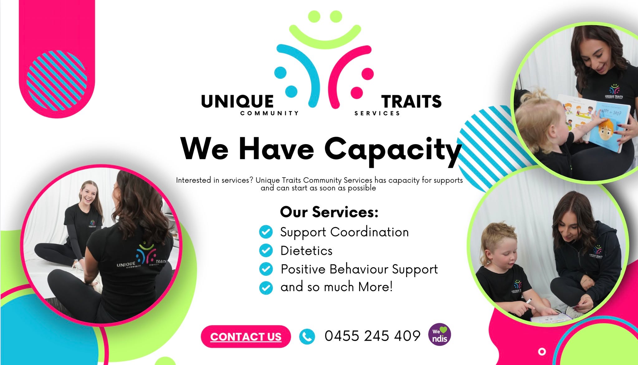 Unique Traits Community Services Facebook ad: NDIS Referral, Unique Traits Community Services
