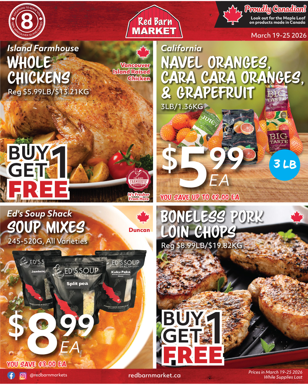 Red Barn Market Facebook ad: Stop scrolling! This week’s deals are too good…