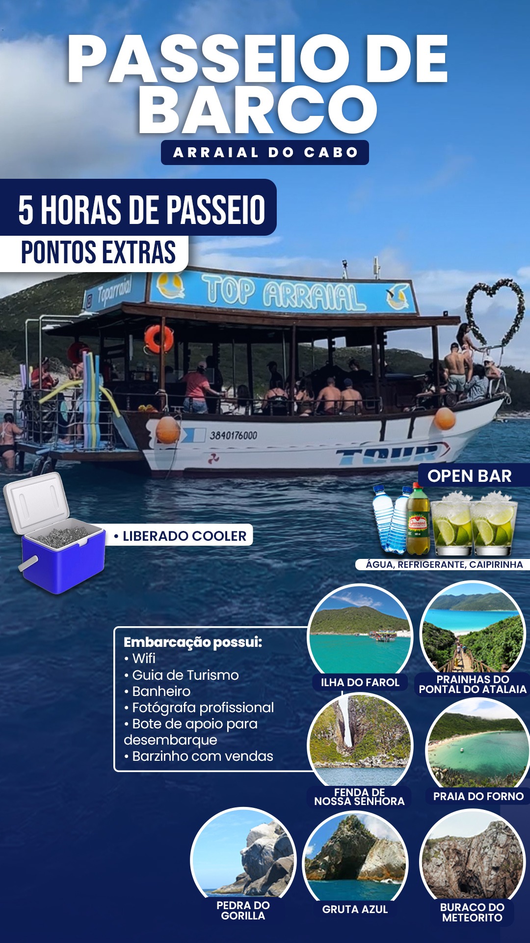 Top Arraial Facebook ad from Oct 3, 2024