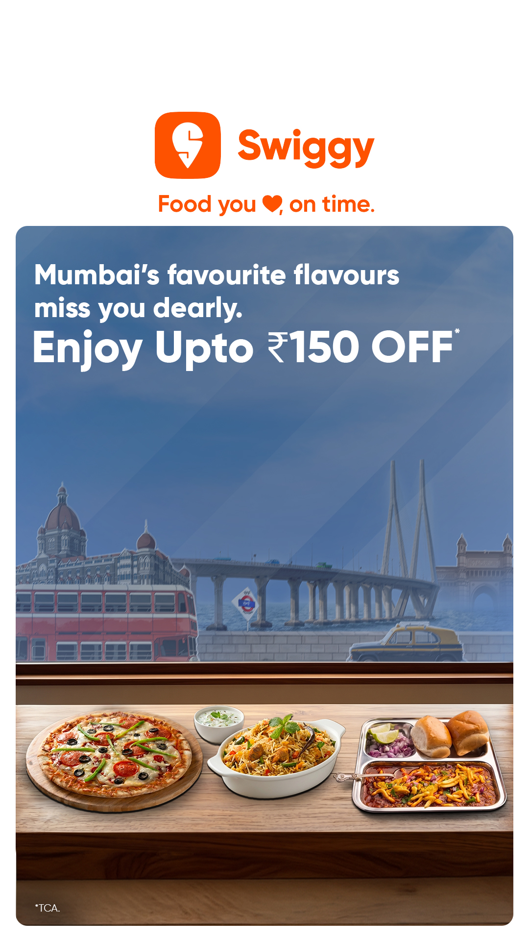 Swiggy Facebook ad: Grab up to ₹150 OFF*