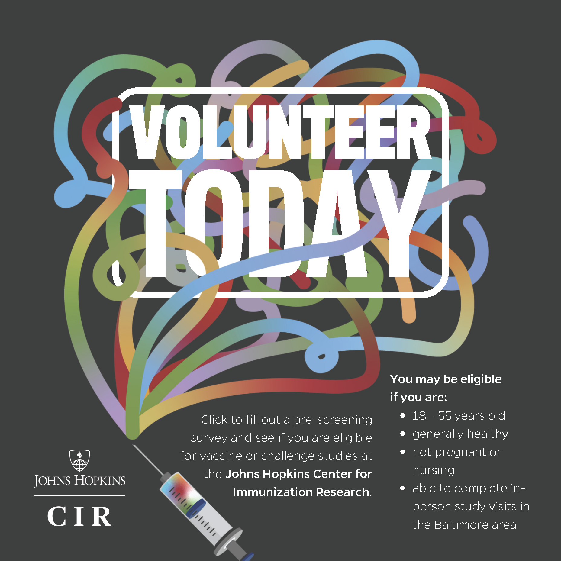 Johns Hopkins Center for Immunization Research Facebook ad