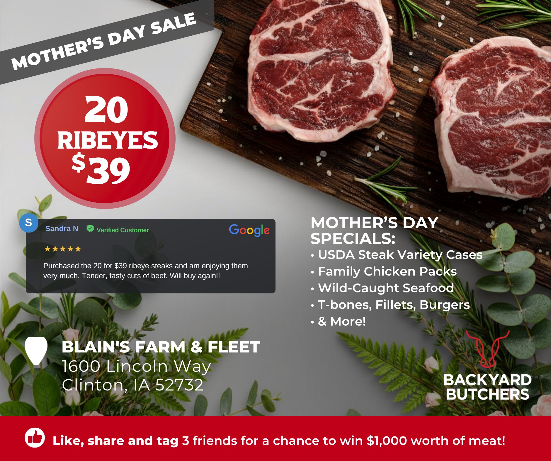 Backyard Butchers Facebook ad