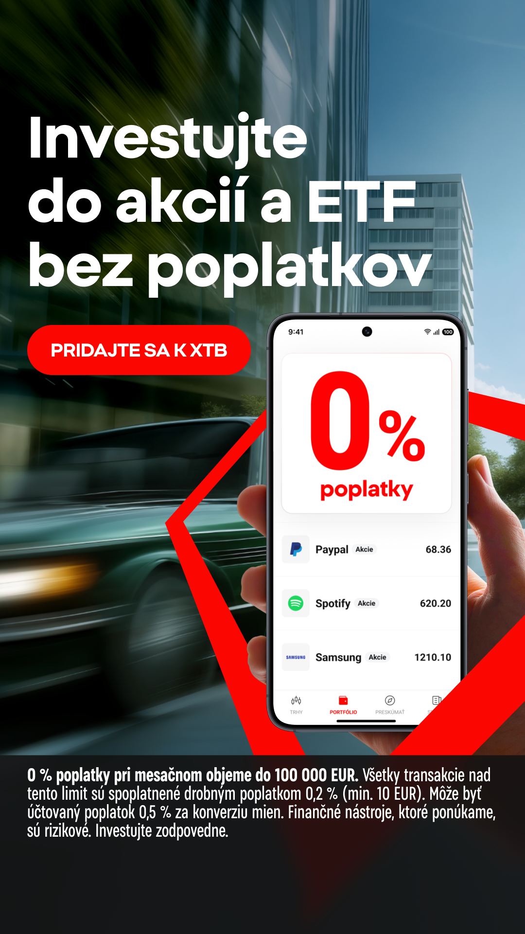 XTB Online Trading Facebook ad