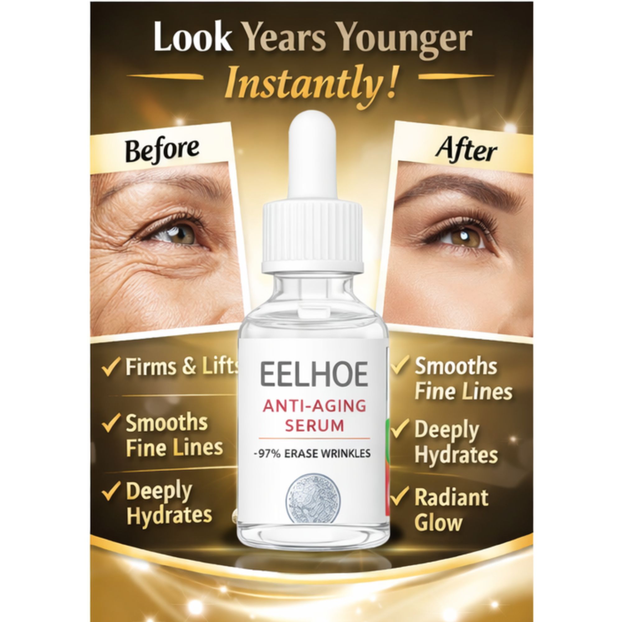 Golden Goods Facebook ad: Feel like a movie star as the years…