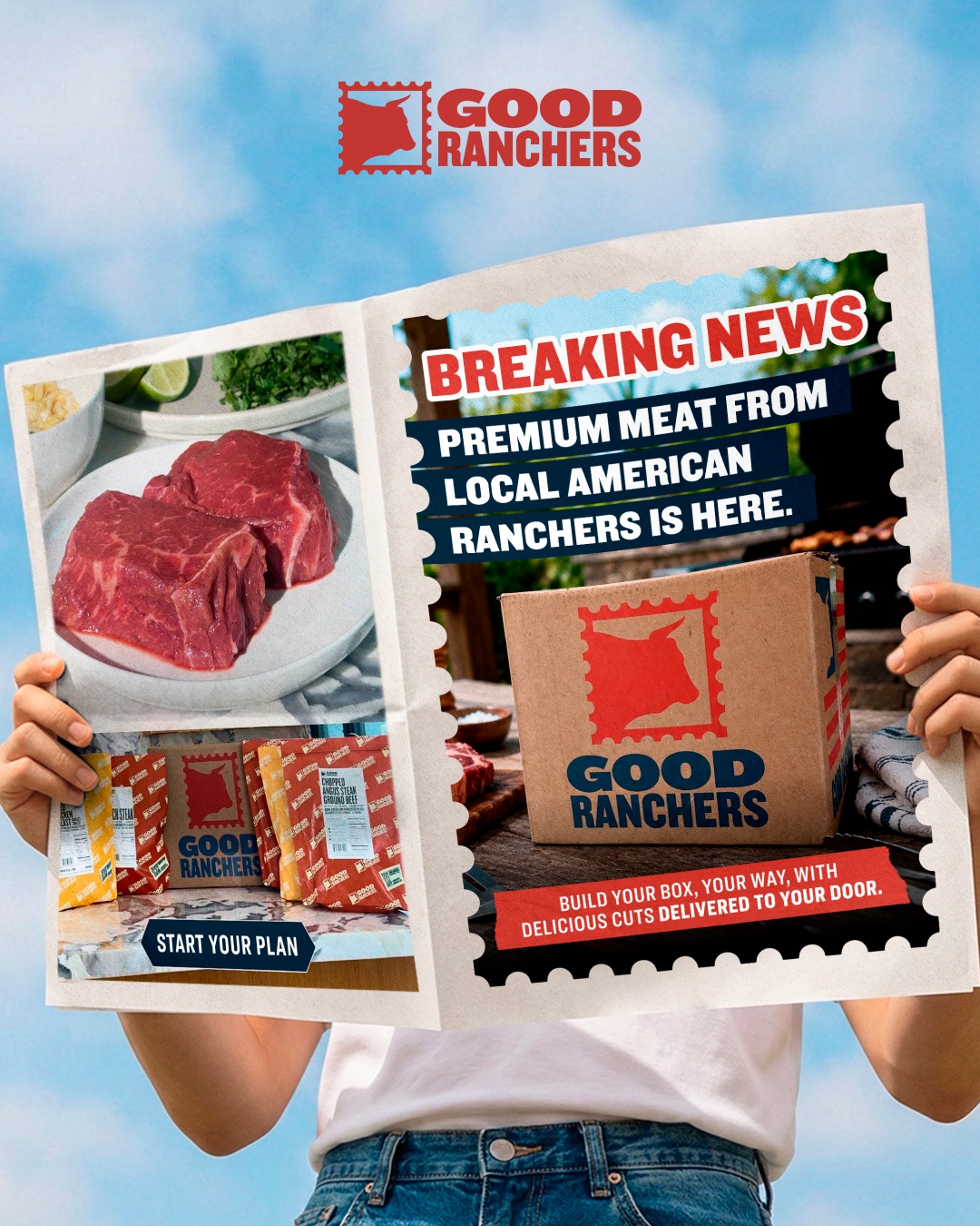 Good Ranchers Facebook ad: Your Box. Your Way.