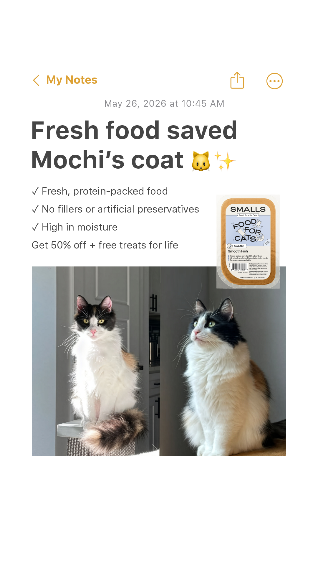 Smalls Facebook ad