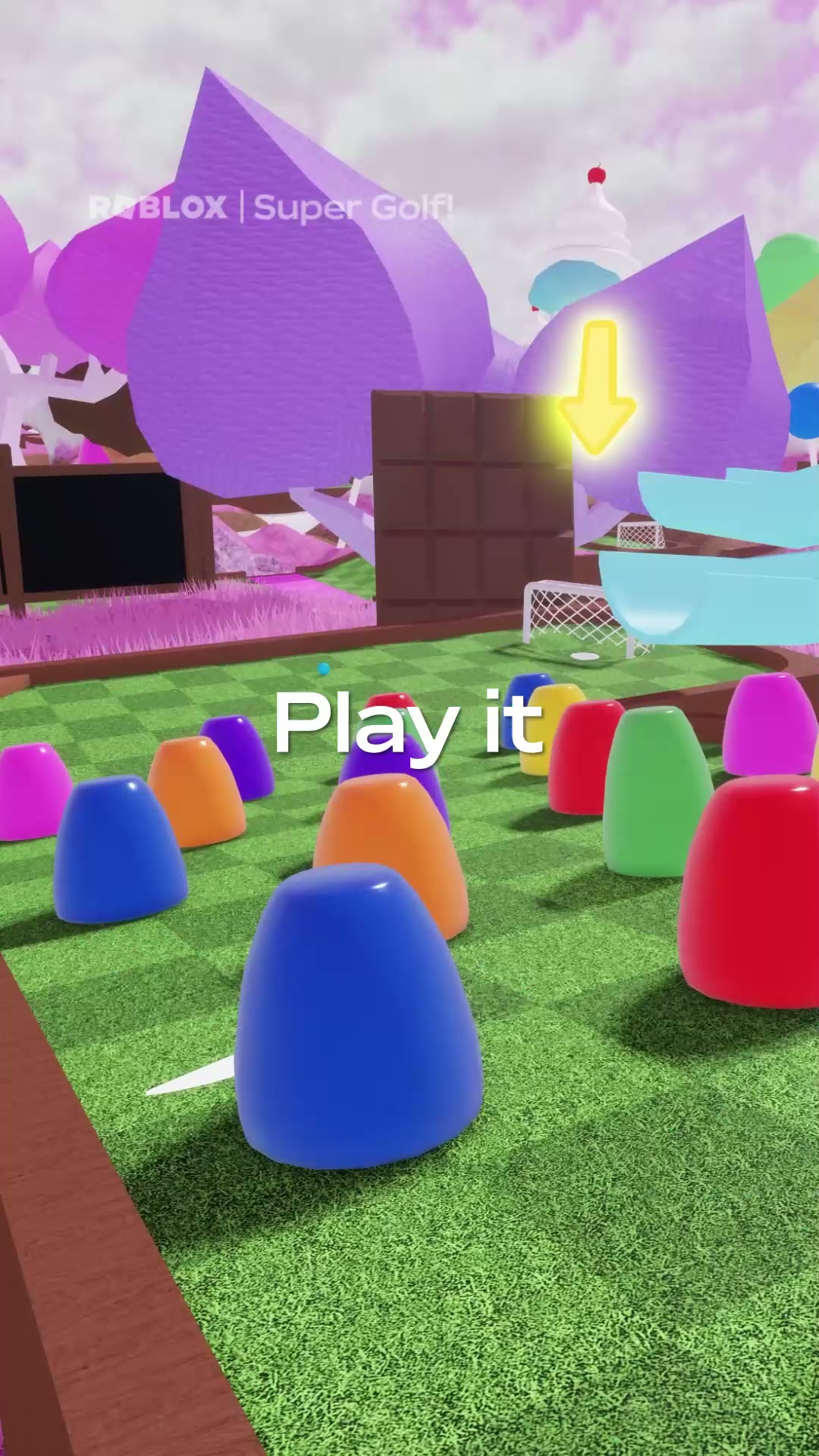 Roblox Facebook ad: Sandbox custom course builder.
