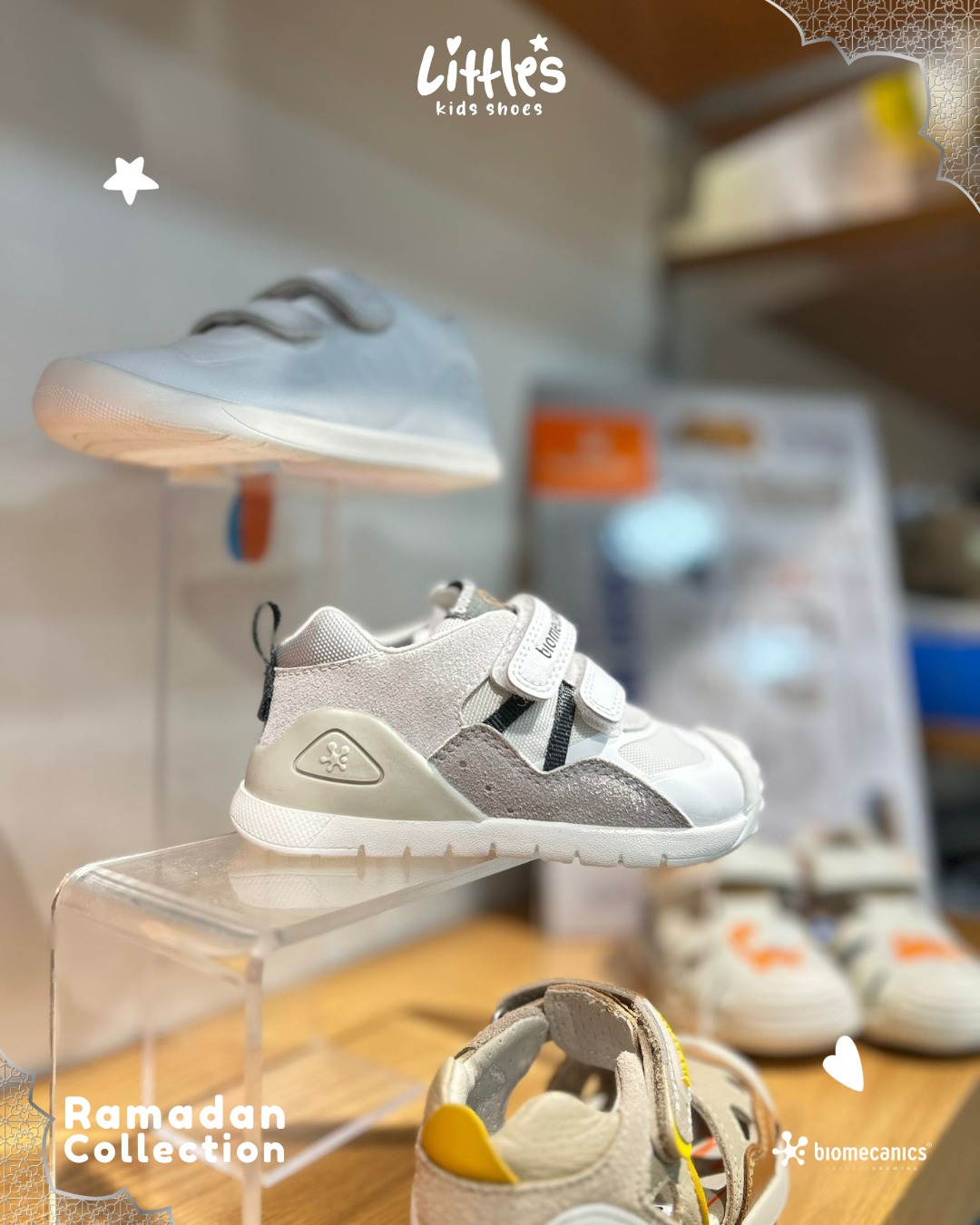 Littles Shoes ليتلز شوز Facebook ad: اجعل خطوات طفلك مليئة بالراحة والثقة مع Biomecanics…