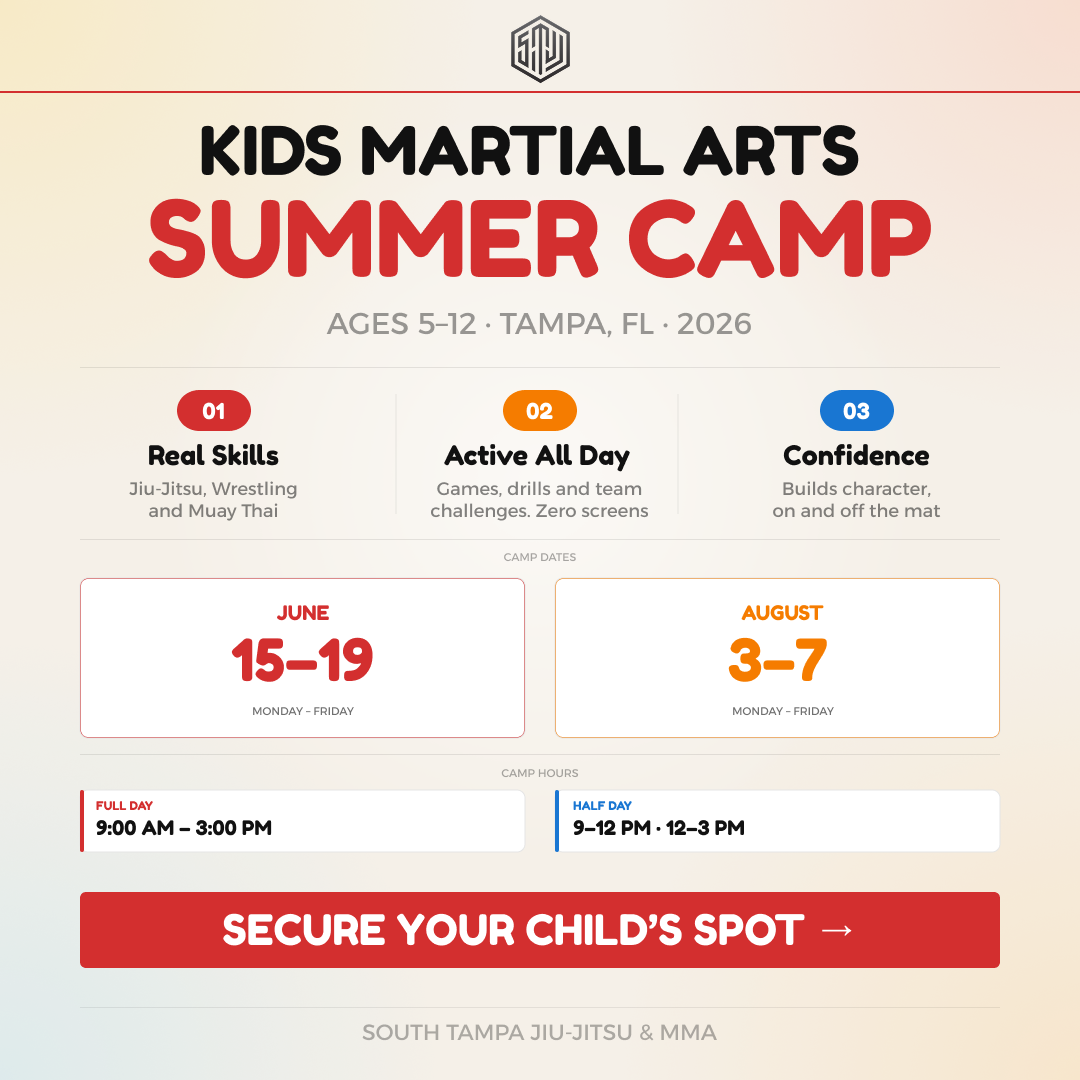 South Tampa Jiu-Jitsu & MMA Facebook ad: Secure Your Summer Spot Today
