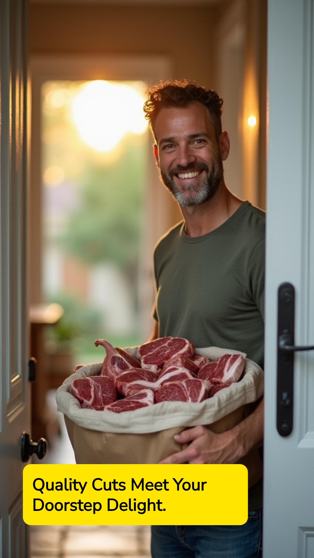 QuickSearches Waypoint Facebook ad: Home Meat Delivery + Quality Cuts!