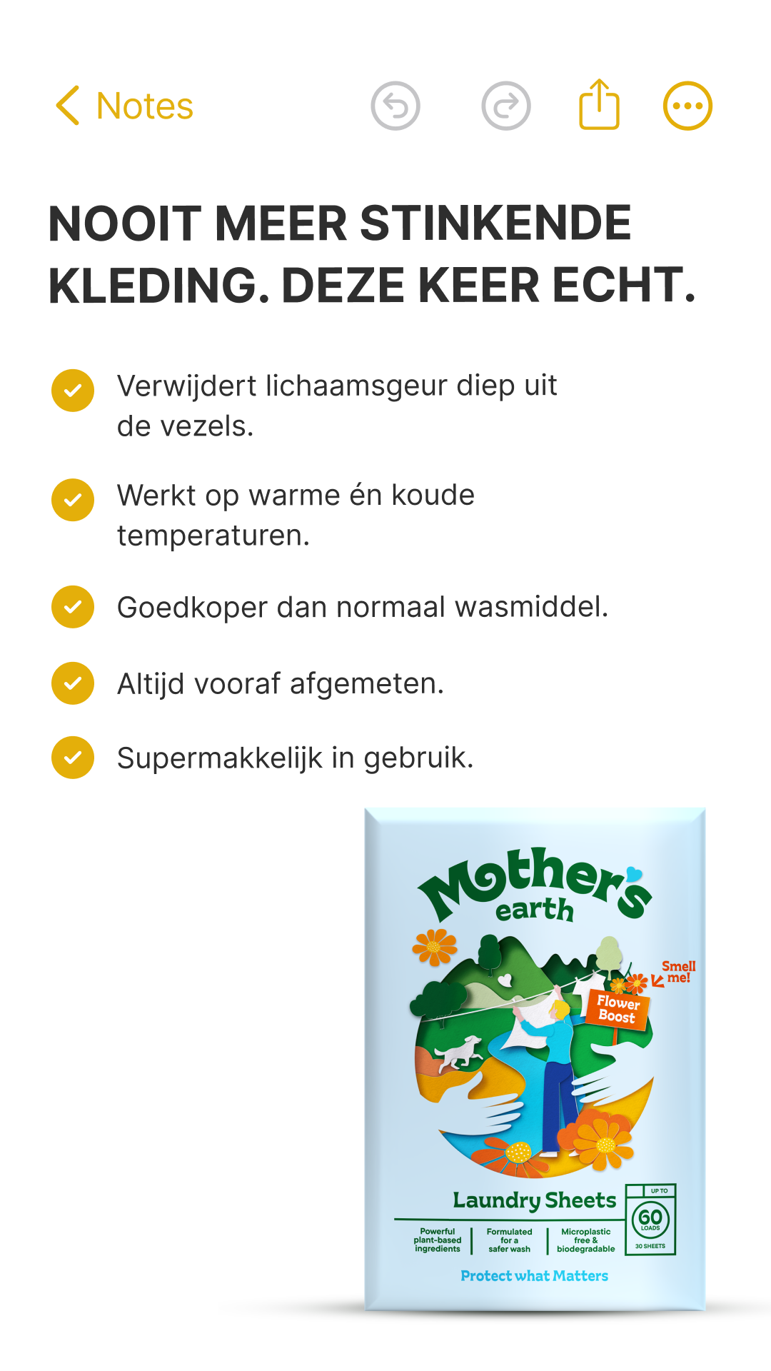 Mothers Earth Facebook ad