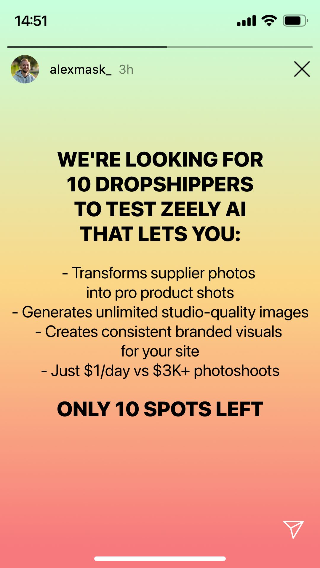 Zeely Facebook ad