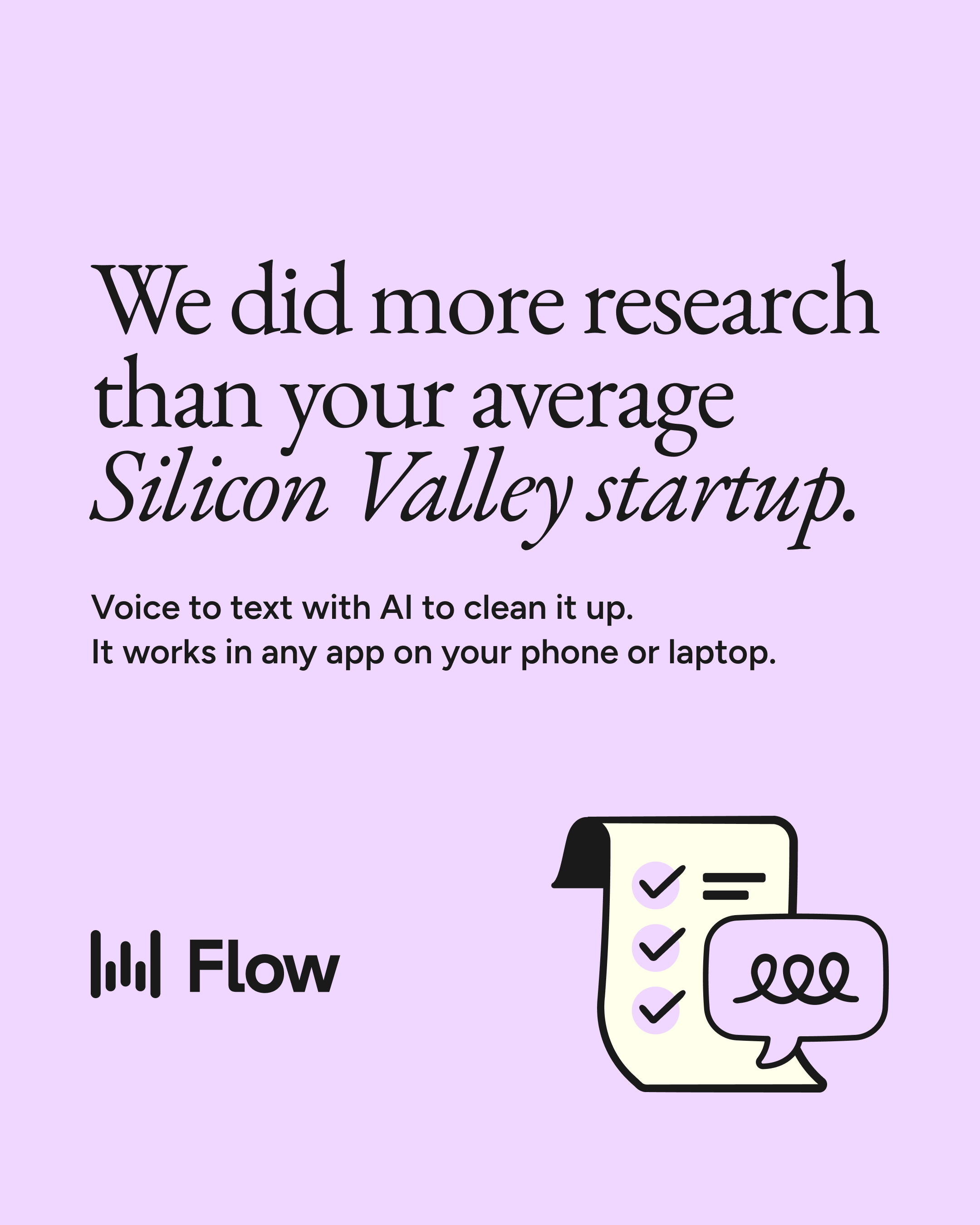 Wispr Flow Facebook ad