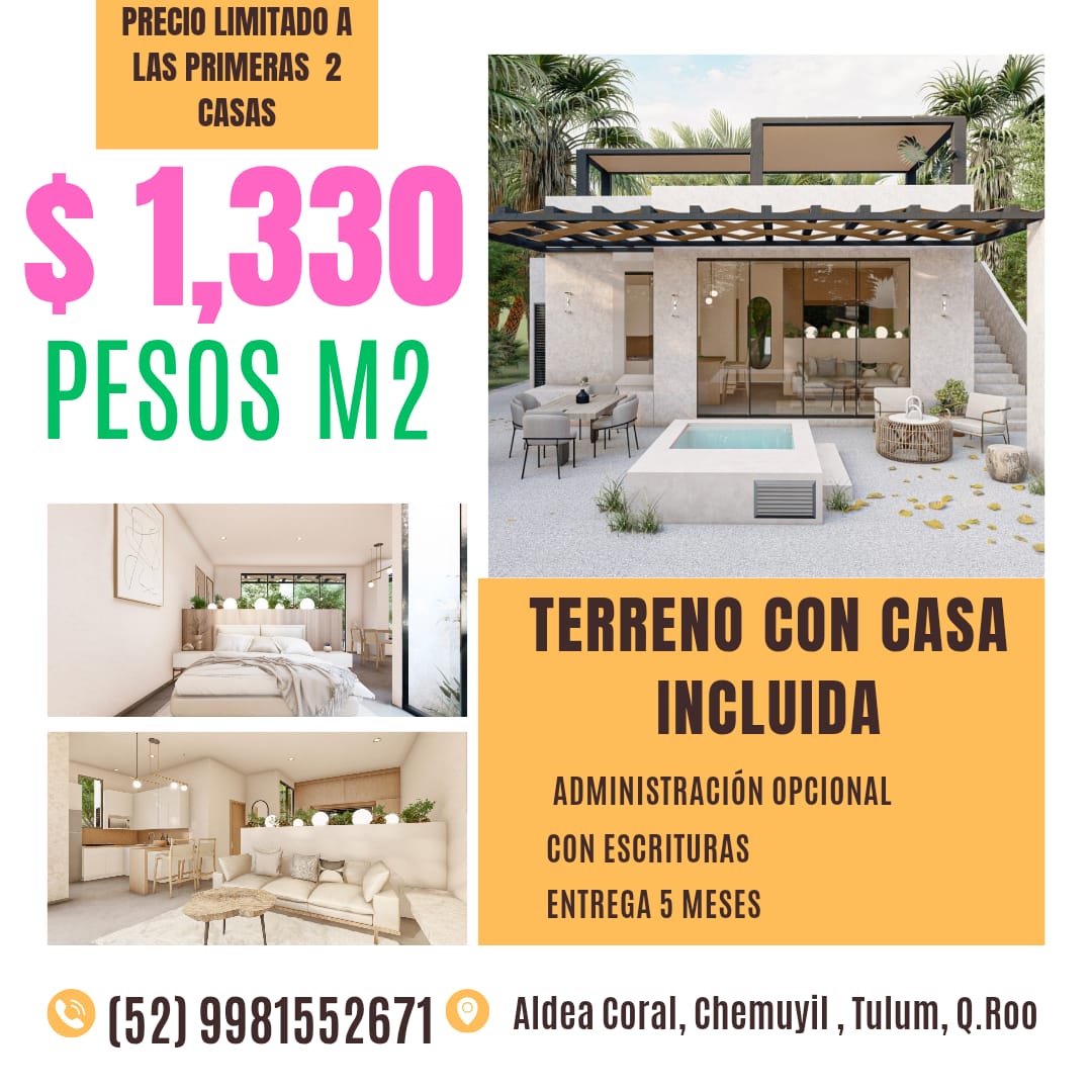 ALDEA CORAL Terrenos Residenciales Facebook ad: Terreno 1,666m2 con casa incluida muy cerca de…