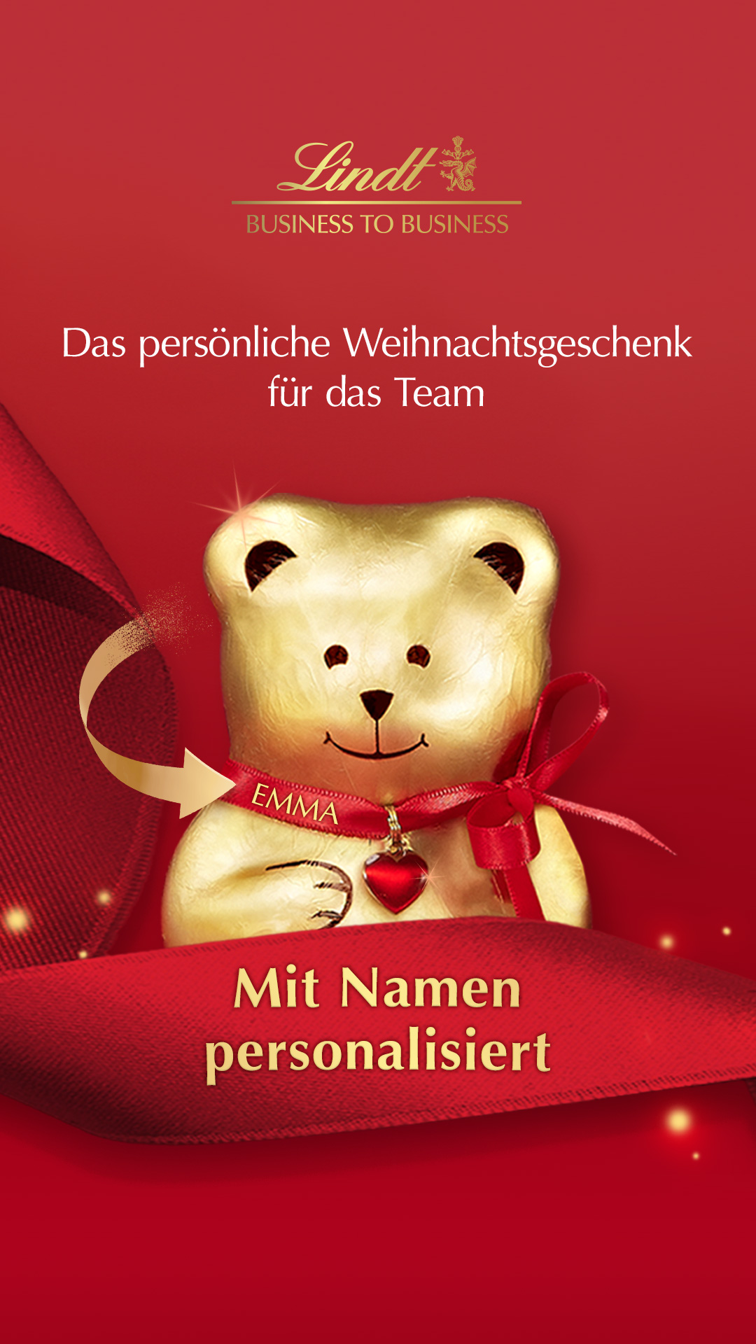 Lindt Facebook ad: Geschenke für Mitarbeitende