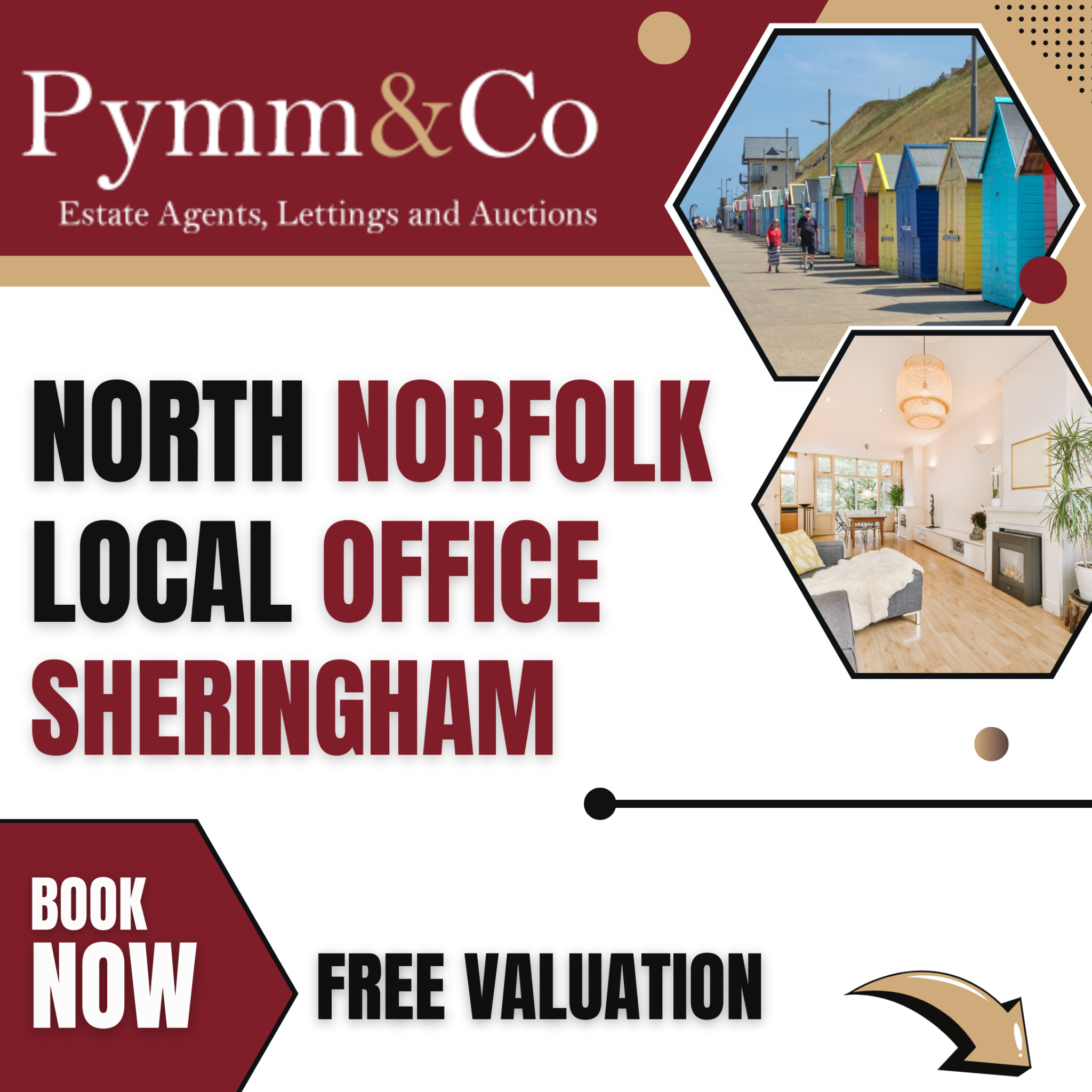 Pymm & Co North Norfolk Facebook ad: Book A Free Valuation Now!