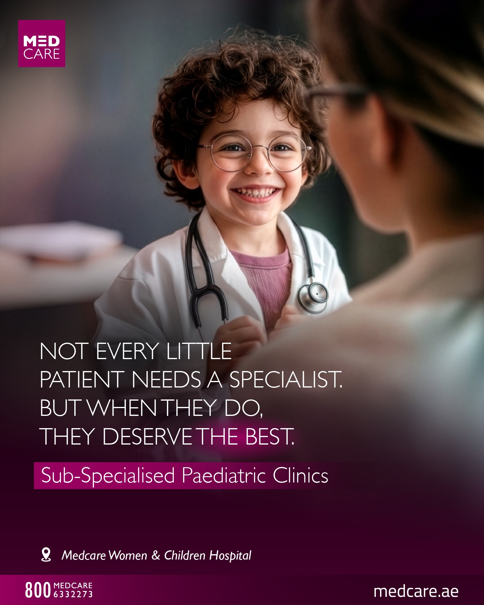 Medcare Facebook ad: Kids are little.