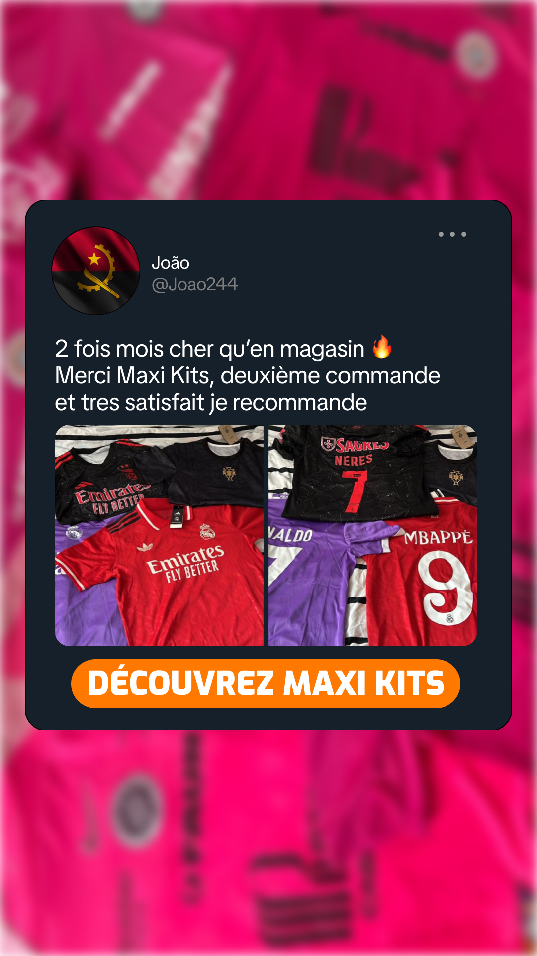 maxikits.com Facebook ad: Arrête de payer le prix fort.