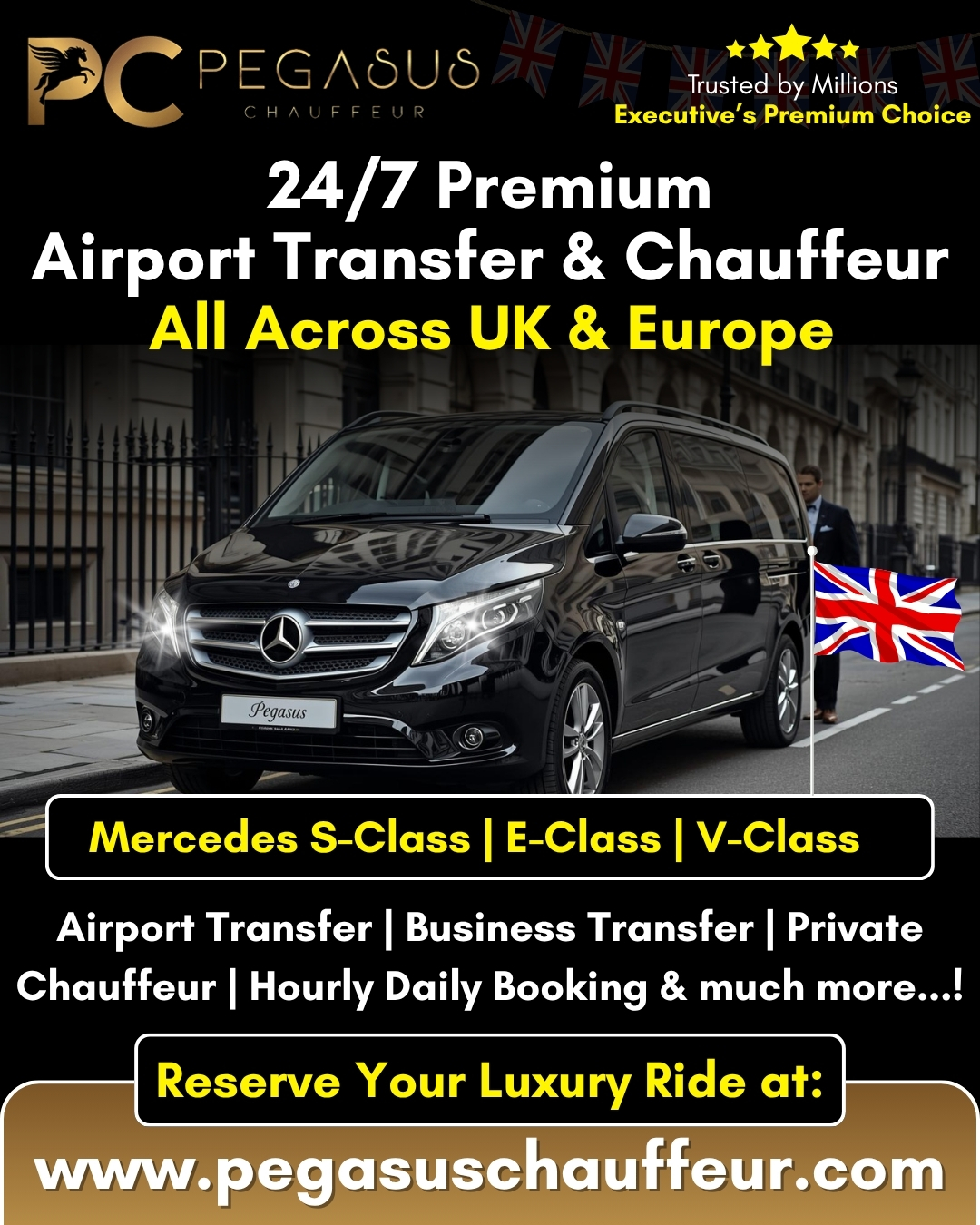 Pegasus Chauffeur Ltd Facebook ad