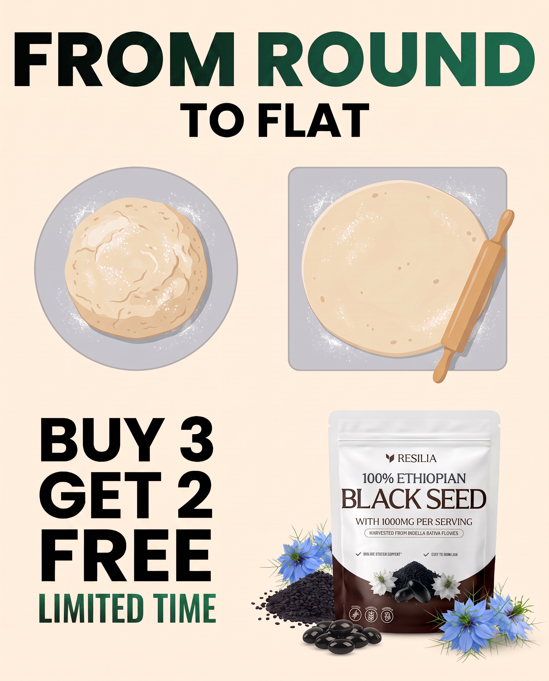 Calm Gut Daily Facebook ad: Explore the Power of Ethiopian Black Seed Oil Today!